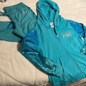 2 piece PINK runway collection sweatsuit